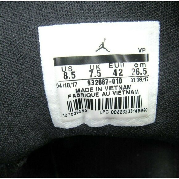 Jordan Jumpman Pro Quick Mens 8.5 Basketball Shoes 932687-010 High Tops Black - Picture 5 of 7